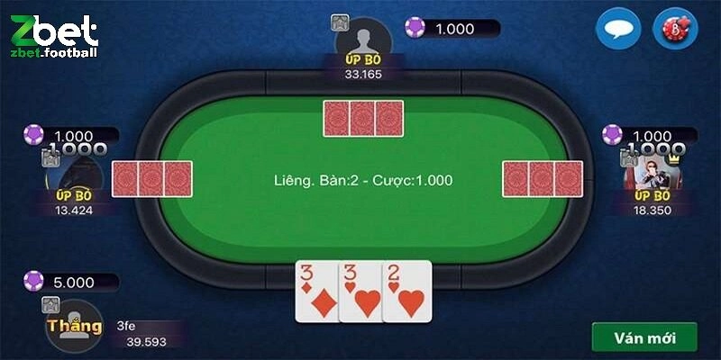 Liêng là bộ môn quen thuộc được yêu thích nhất